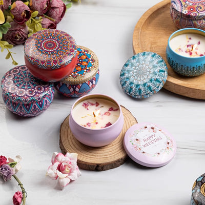 Calming Smokeless Candles - Sojawachs- und Trockenblumkerzen