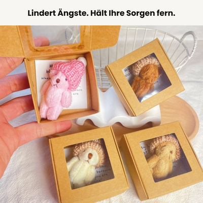 Sorgenbär – Kleiner Plüsch-Teddybär für die Hosentasche