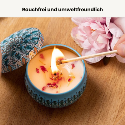 Calming Smokeless Candles - Sojawachs- und Trockenblumkerzen